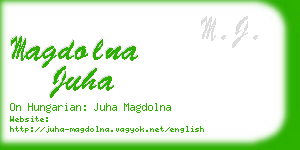 magdolna juha business card